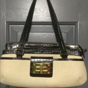 Ladies handbags tan and black
